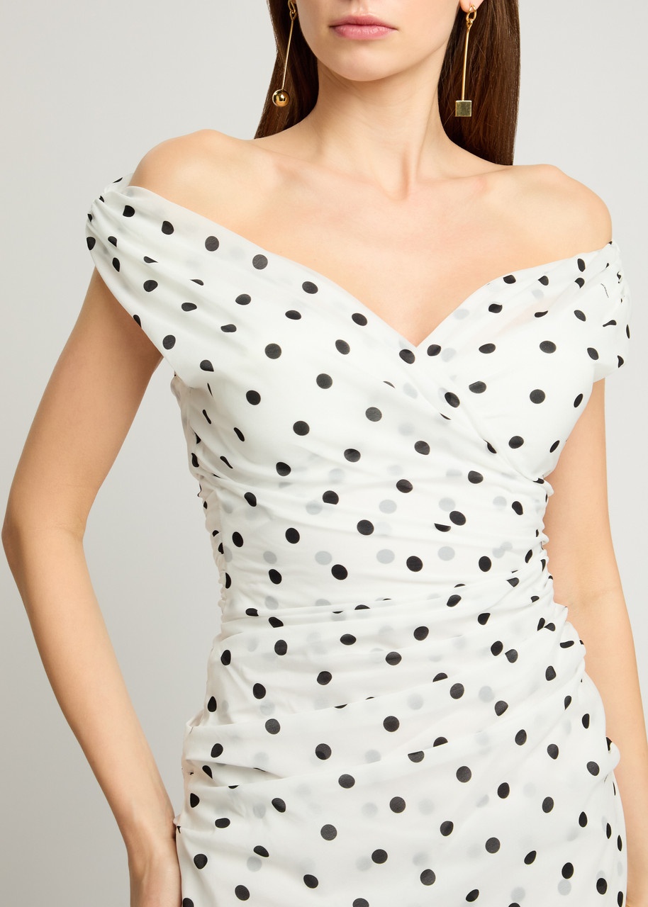 Jacquemus La Robe Rita Polka dot Jersey Maxi Dress - 5