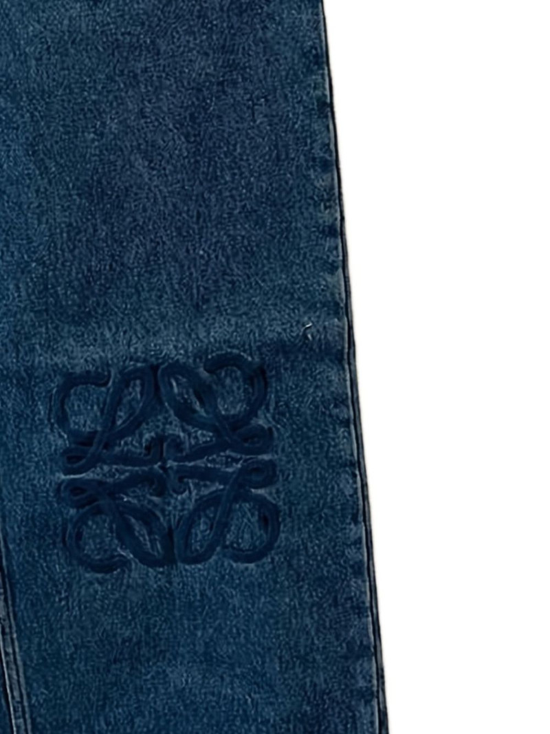 Loewe logo-embroidered cotton jeans outlook