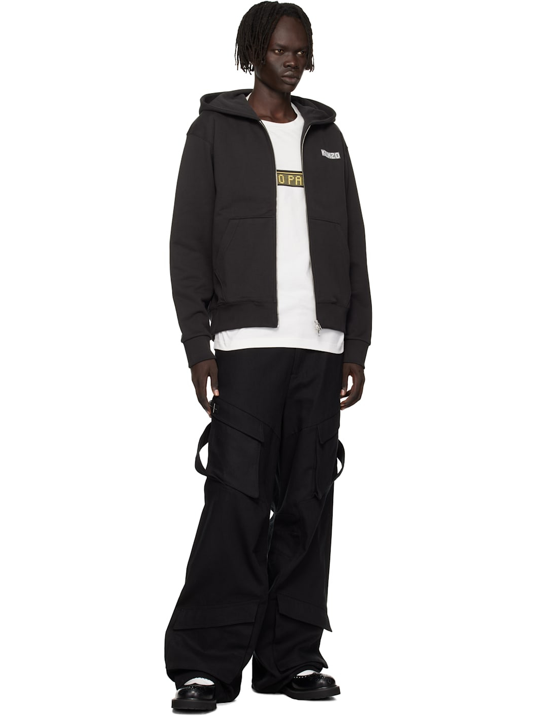 Black Kenzo Paris 'KENZO City' Full-Zip Hoodie - 4