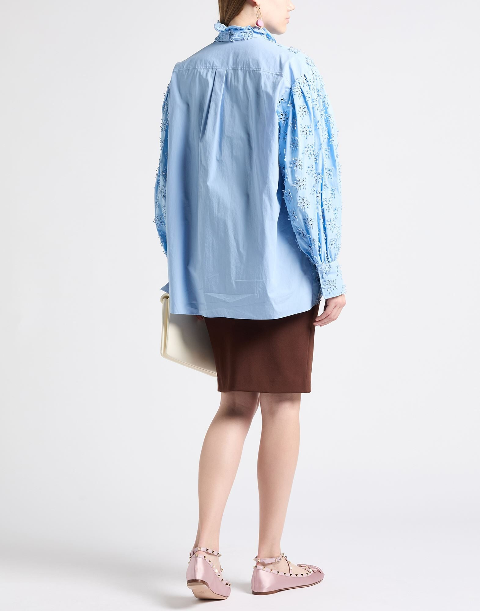 Sky blue Women's Lace Shirts & Blouses - 3
