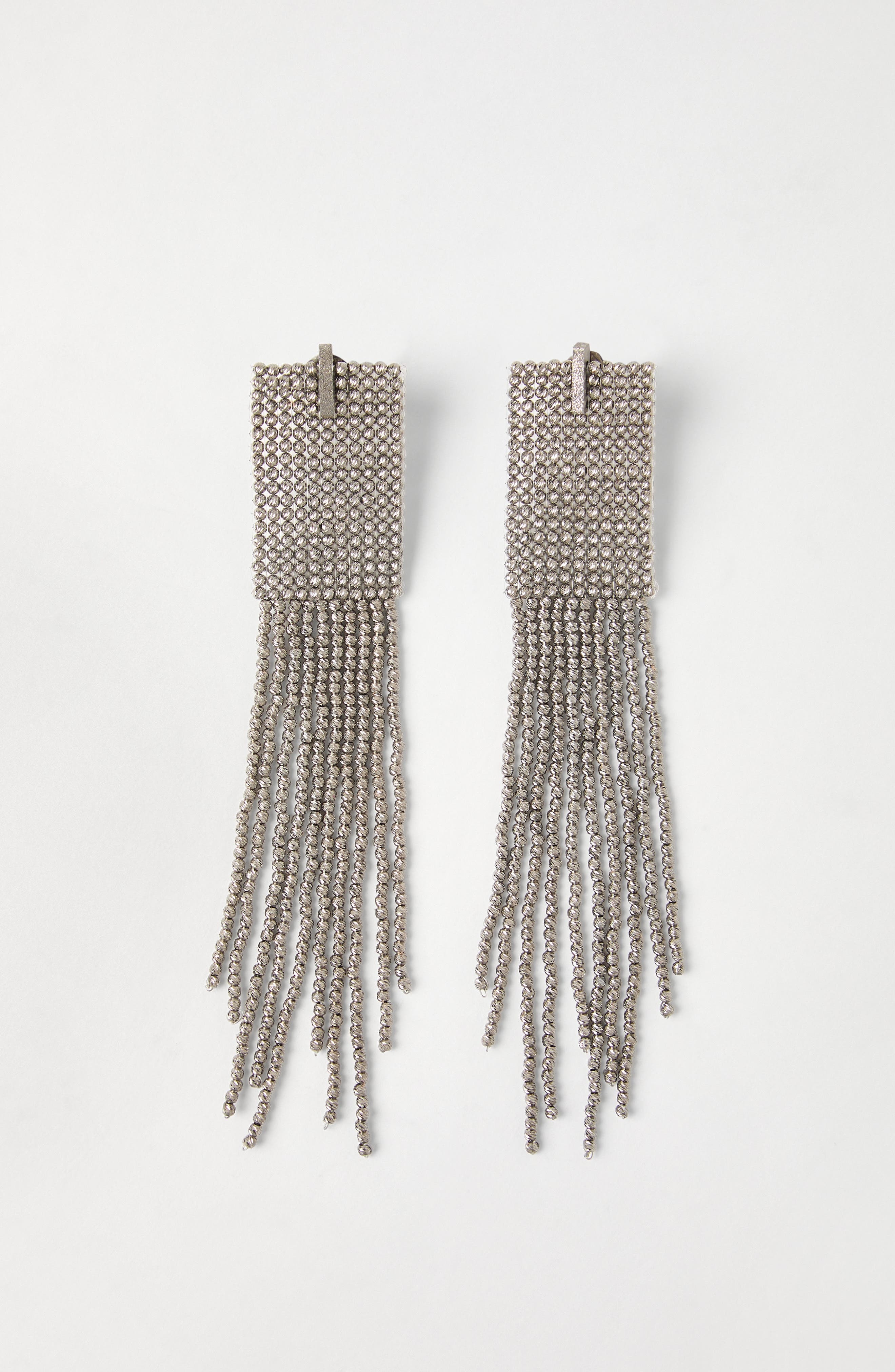 Brunello Cucinelli Frayed earrings in Silver at Nordstrom - 2