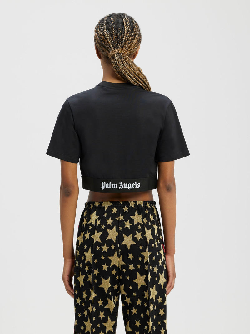 Logo Tape Cropped T-shirt 5