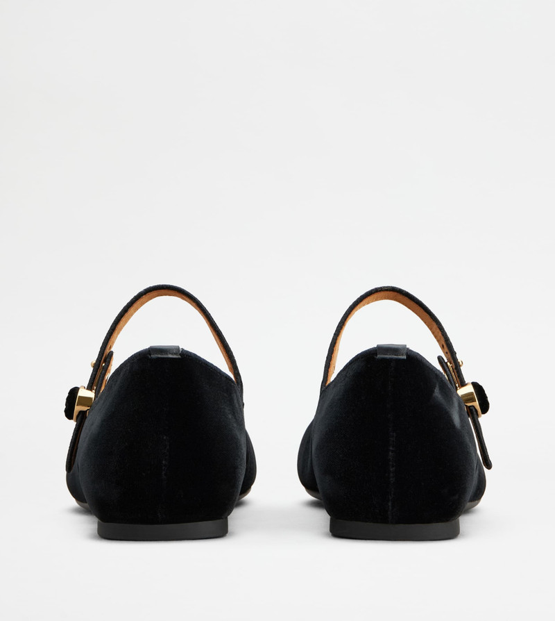 Tod's BALLERINAS IN VELVET - BLACK outlook