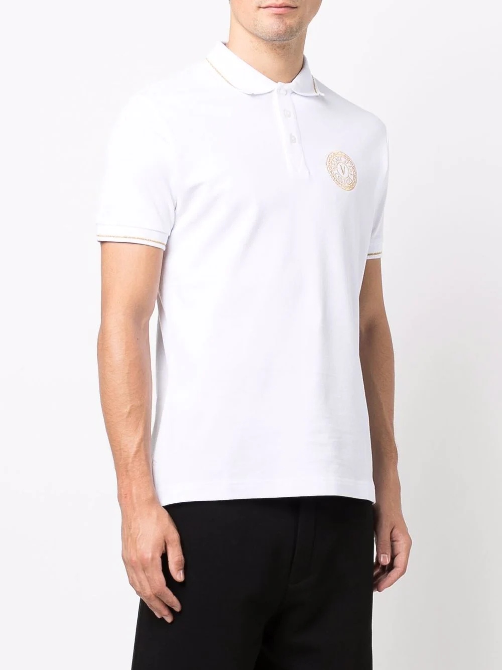 V-Emblem cotton polo shirt - 3