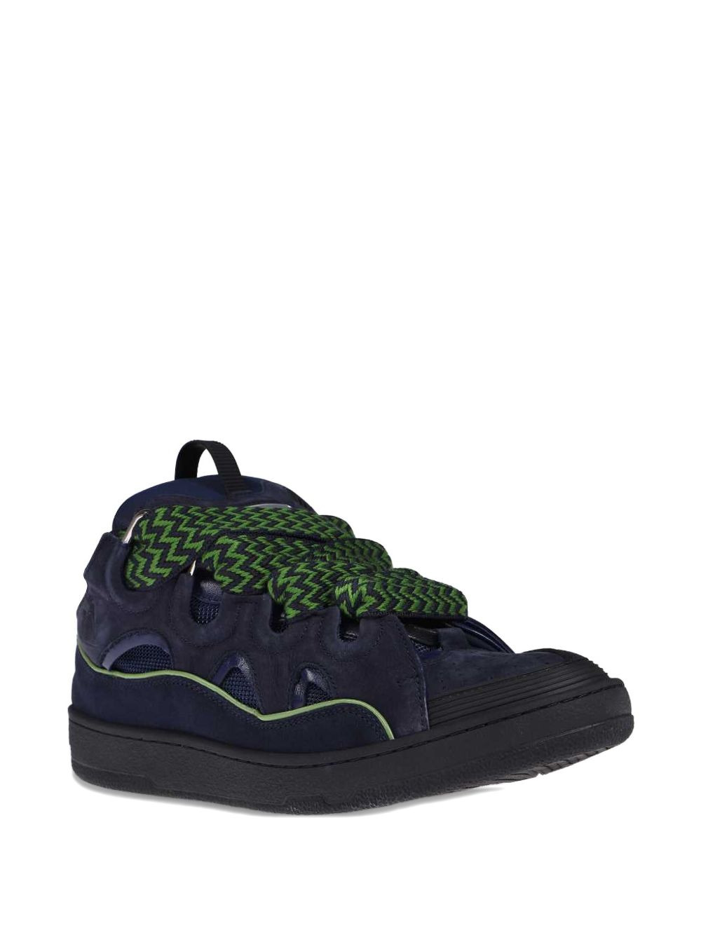 lace-up leather sneakers - 2