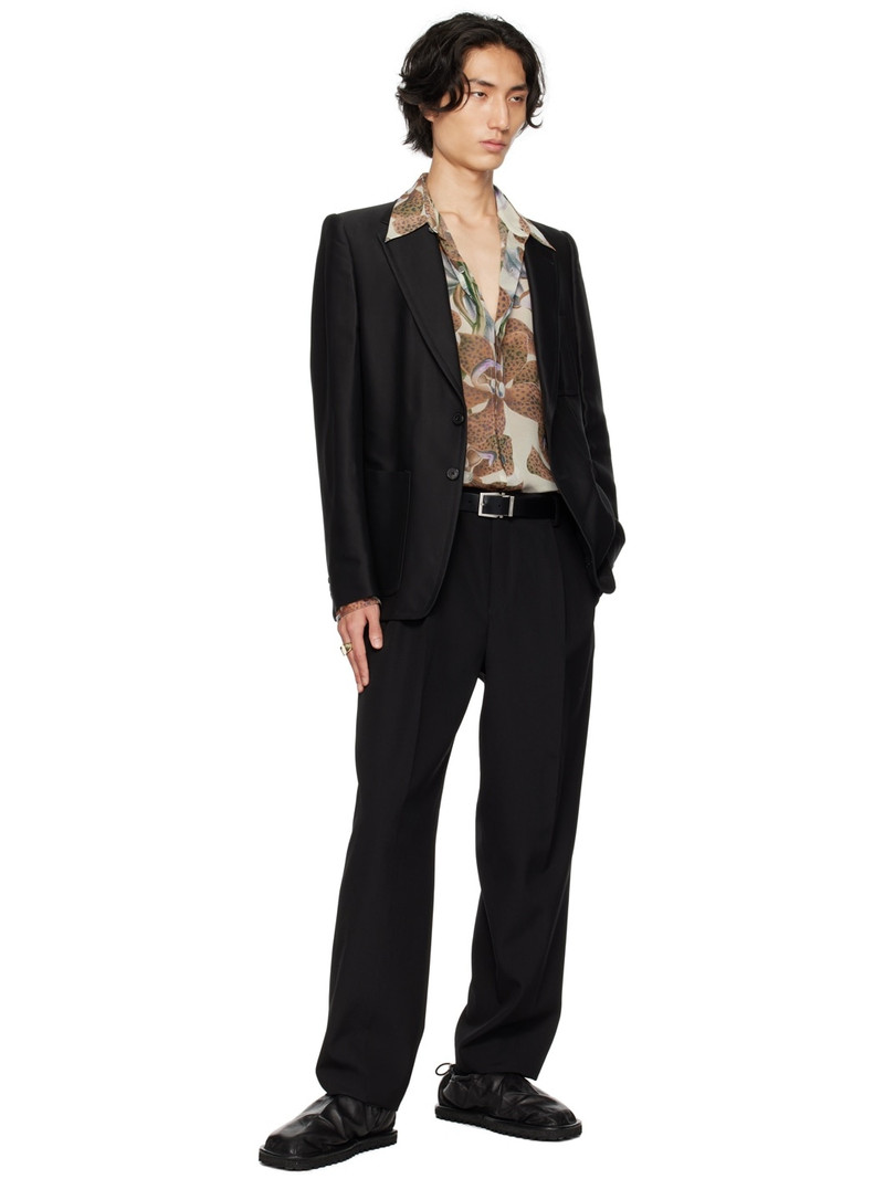 Dries Van Noten Black Patch Pocket Blazer outlook