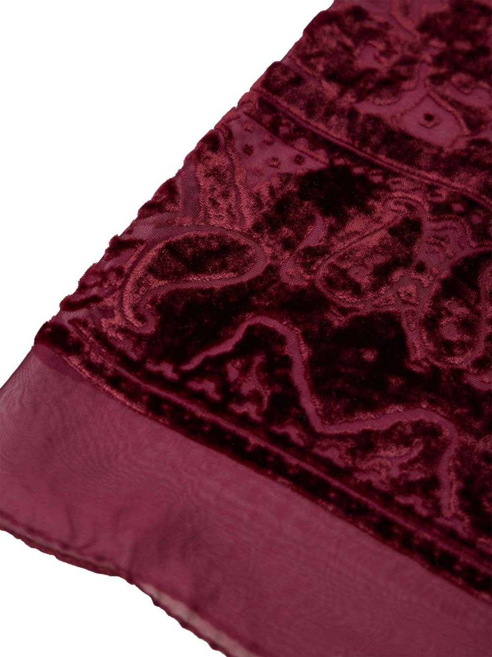 paisley-pattern velvet scarf - 3