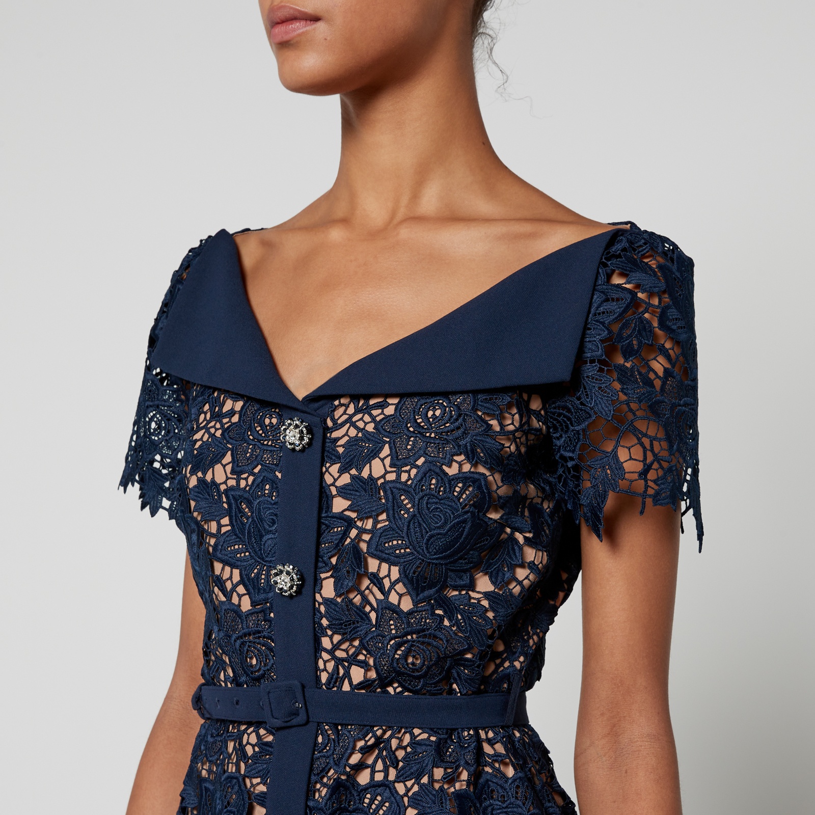 Self-Portrait Guipure Lace Midi Dress - 4