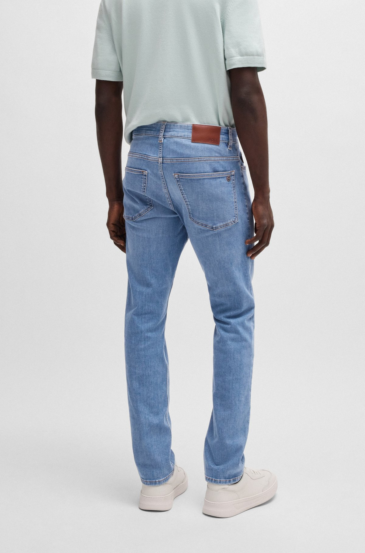DELAWARE SLIM-FIT JEANS IN BLUE SOFT-MOTION DENIM - 4
