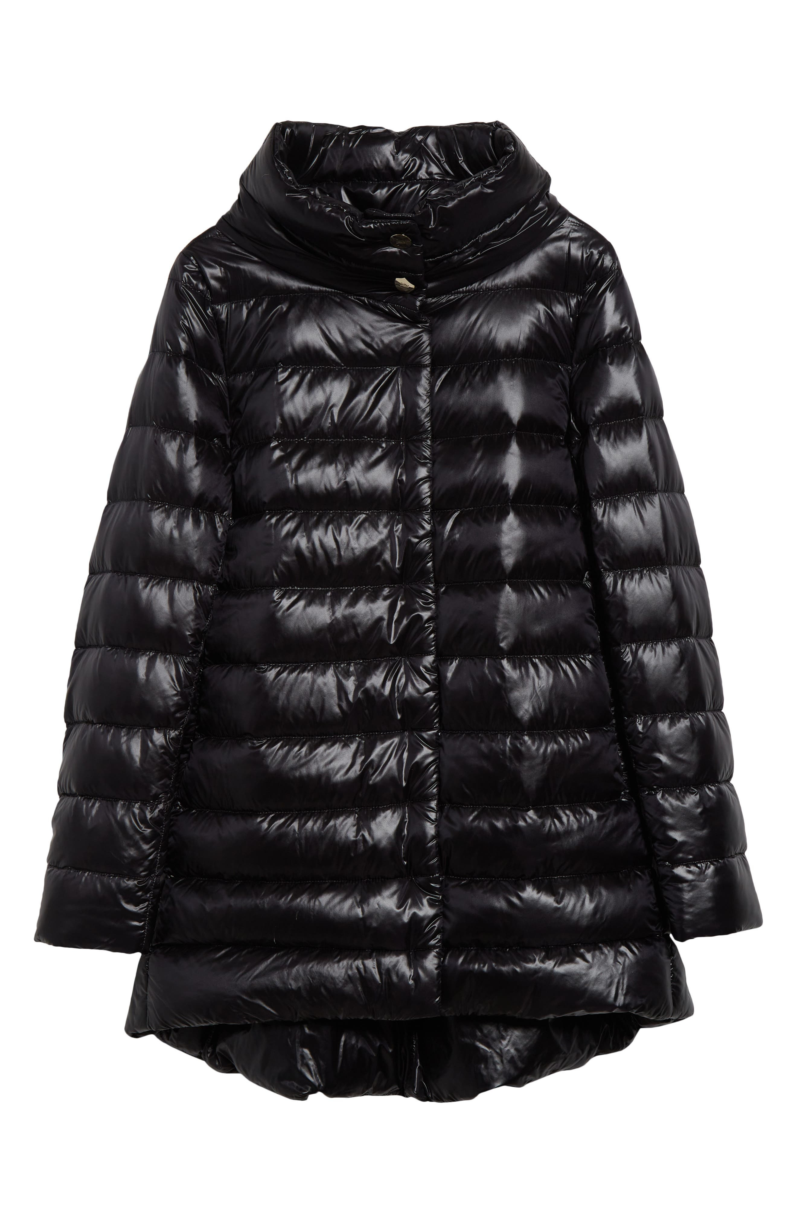 Herno Amelia Water Resistant High-Low Down Jacket in Black at Nordstrom - 6