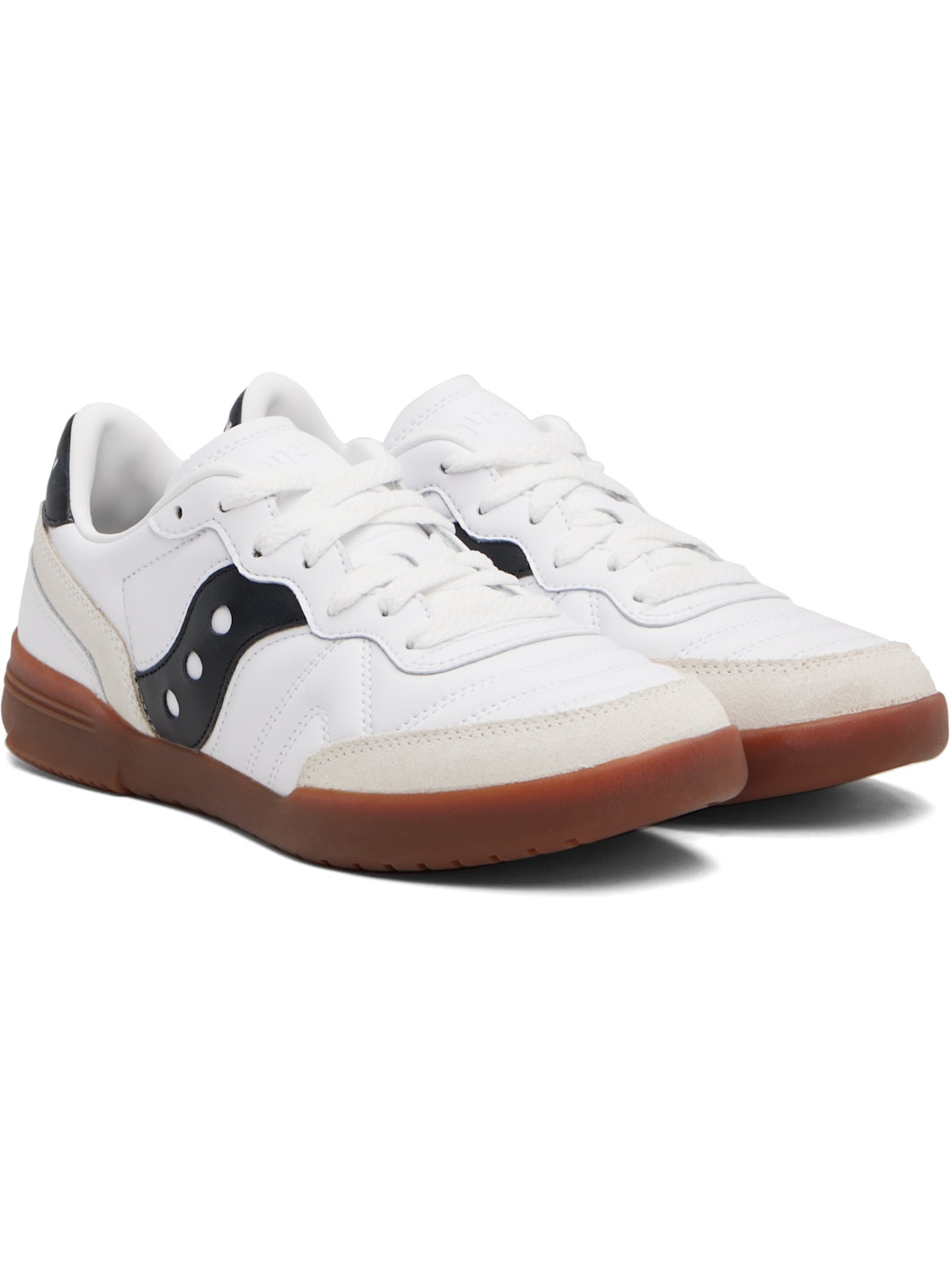 White & Off-White 586i Leather Sneakers - 4