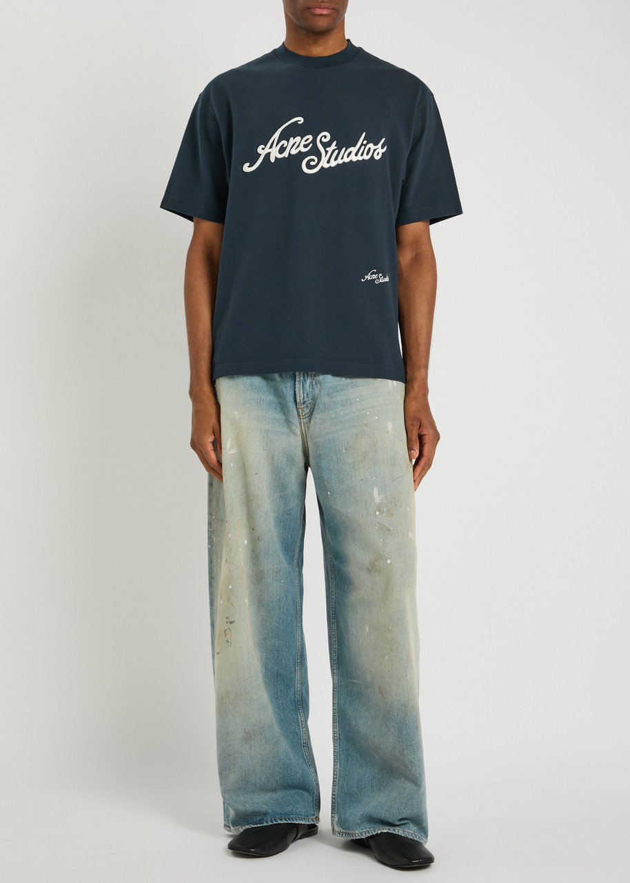 Acne Studios Logo-embroidered Piqué Cotton T-shirt - 4