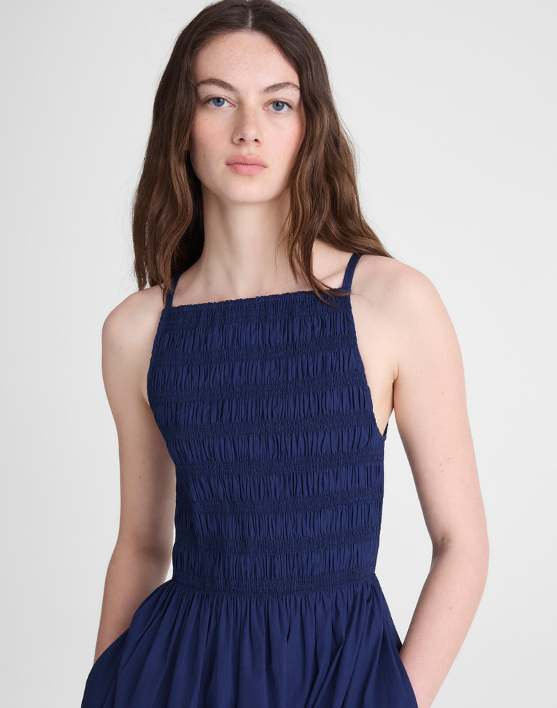 Smocked High-Neck Mini Dress 6