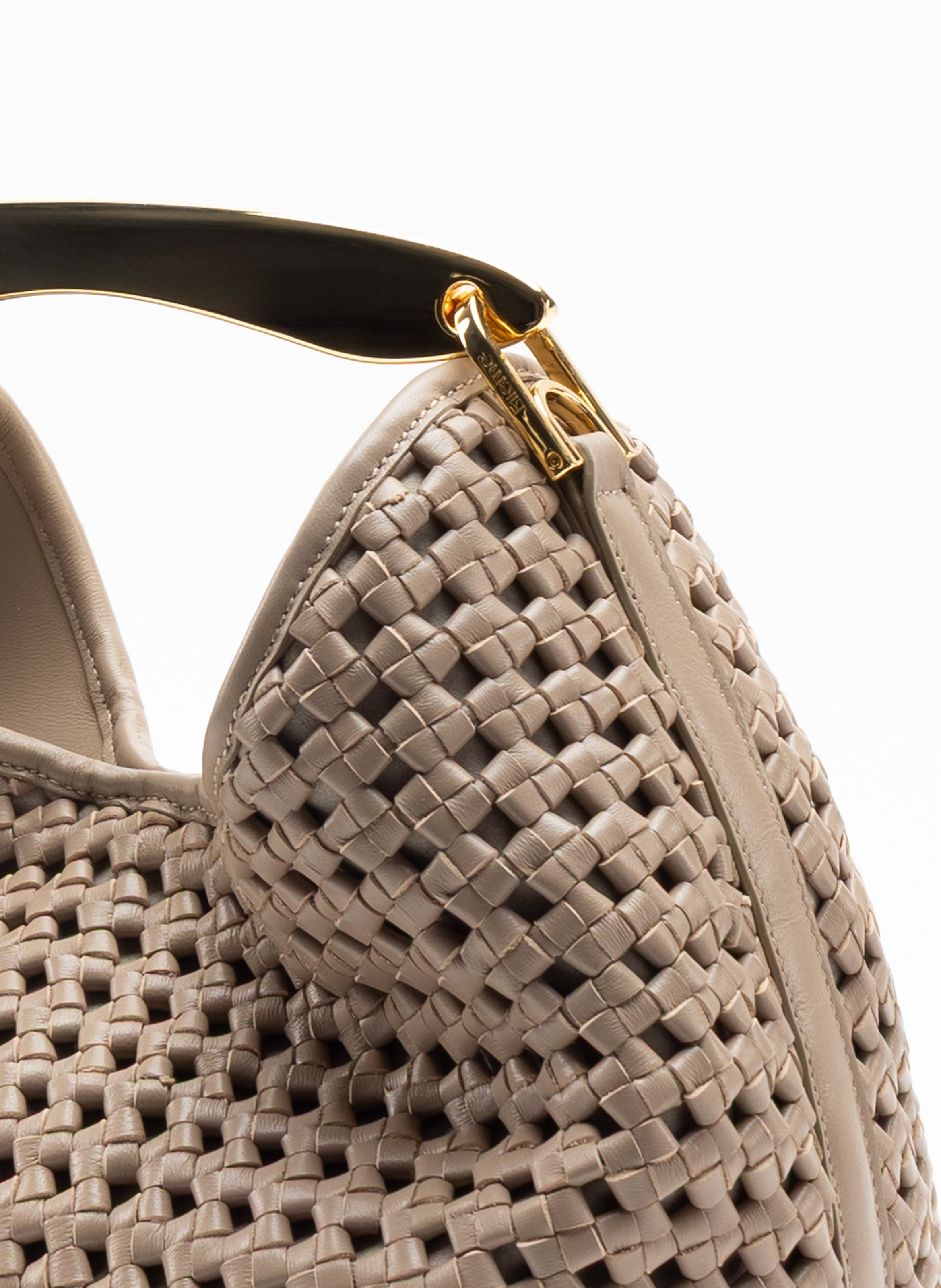 Boomerang Woven Leather Taupe - 5