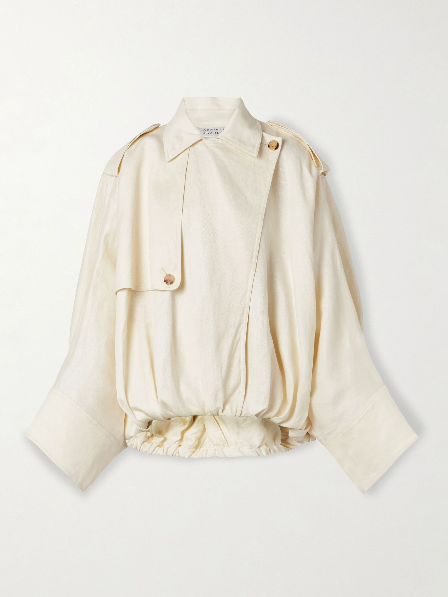Hunt oversized linen jacket Ivory - 1