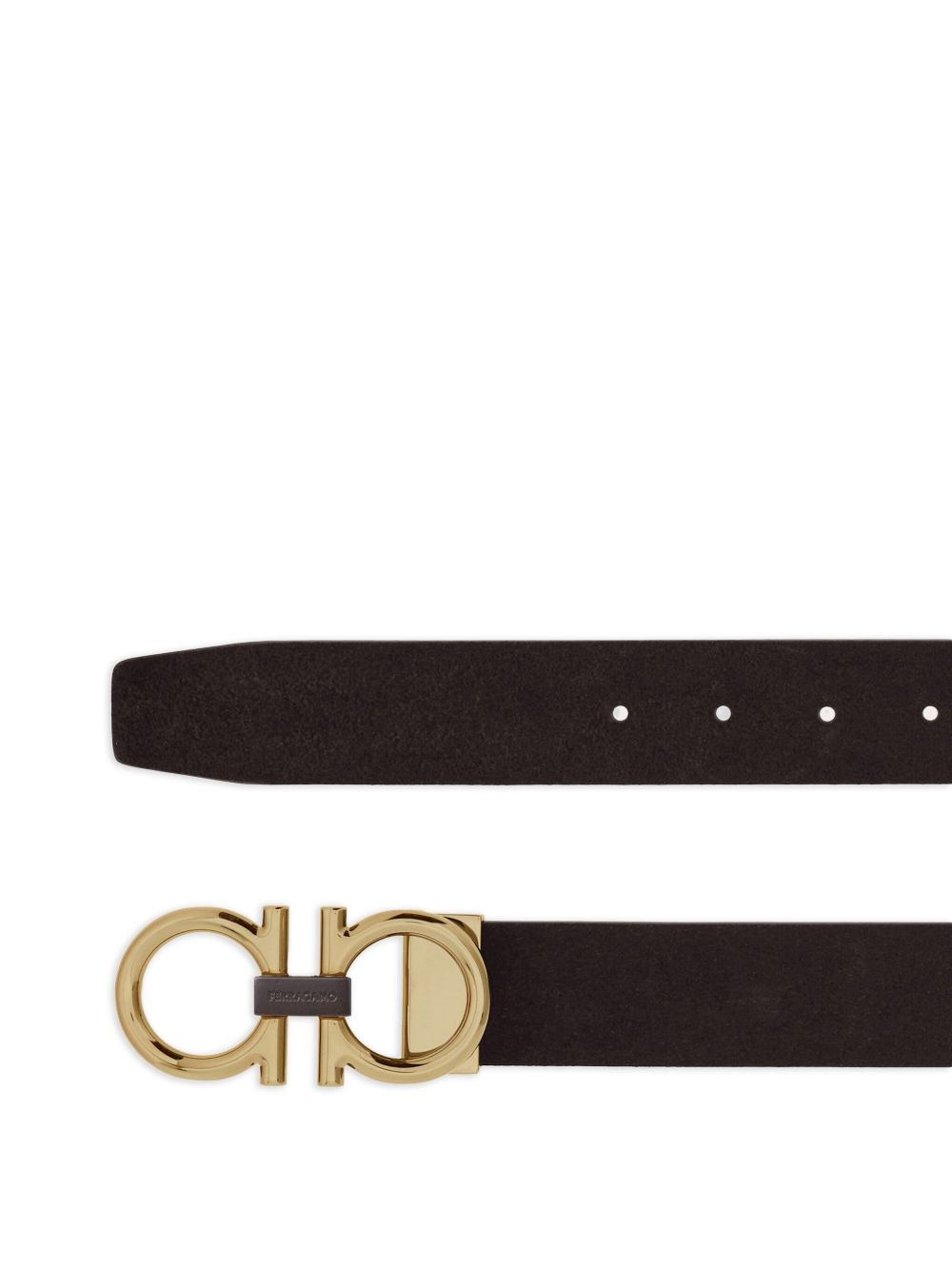Gancini-buckle calfskin belt - 2
