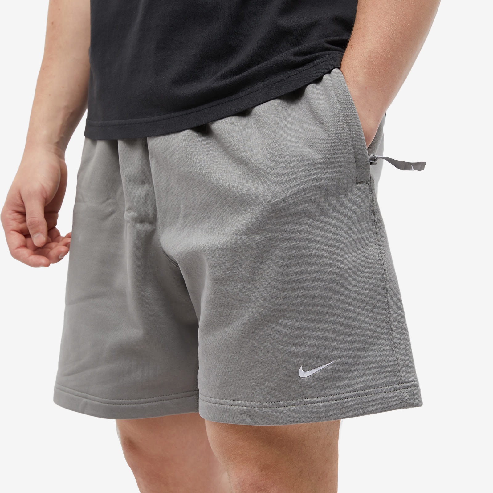 Shorts Nike Solo Swoosh Men's French Terry Shorts Flat Pewter