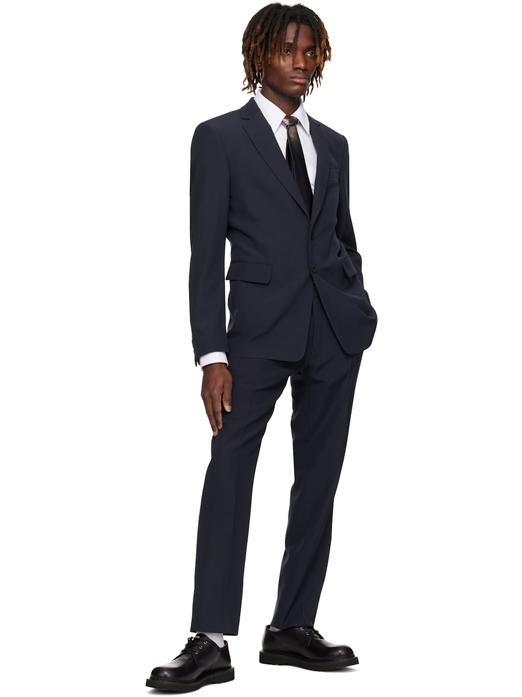 Navy Slim Fit Suit - 5