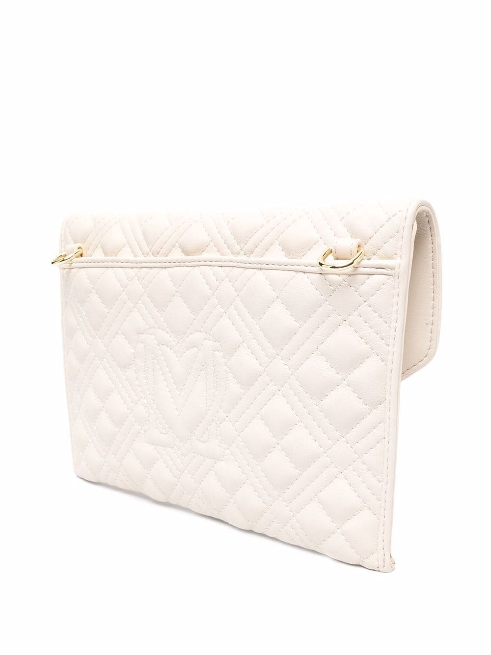 logo-plaque quilted crossbody bag - 4