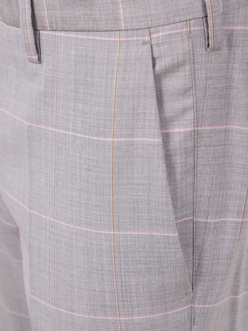 checked-pattern tailored trousers - 3