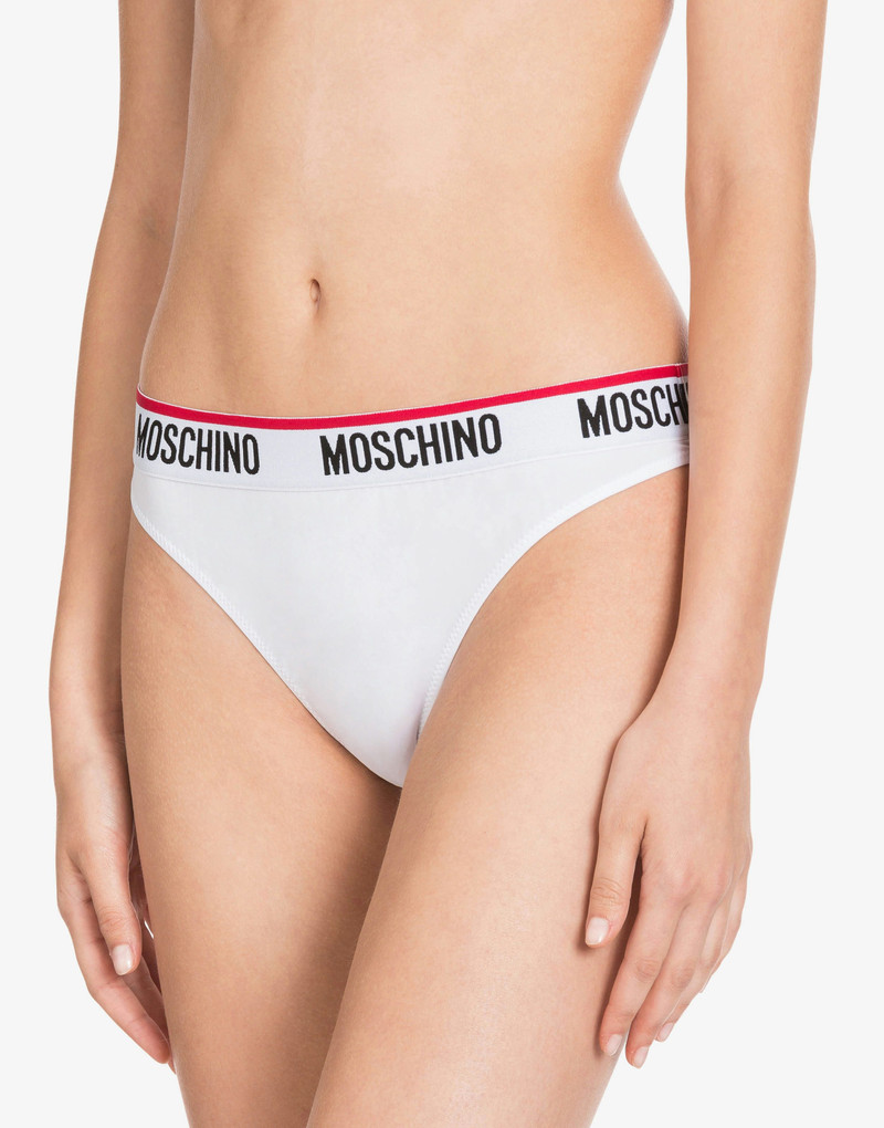 Moschino SET OF 2 THONGS WITH LOGO outlook