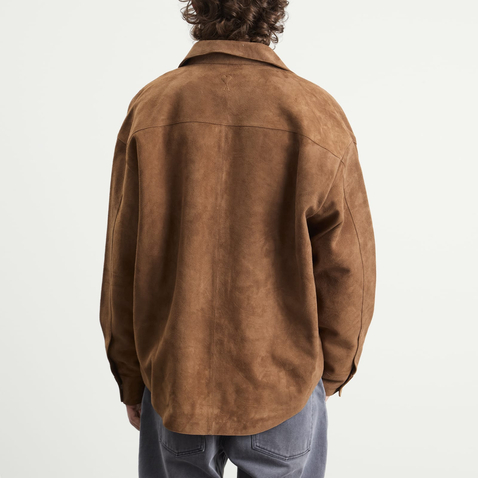 AMI Paris Goat Suede Leather Shirt Jacket - 3