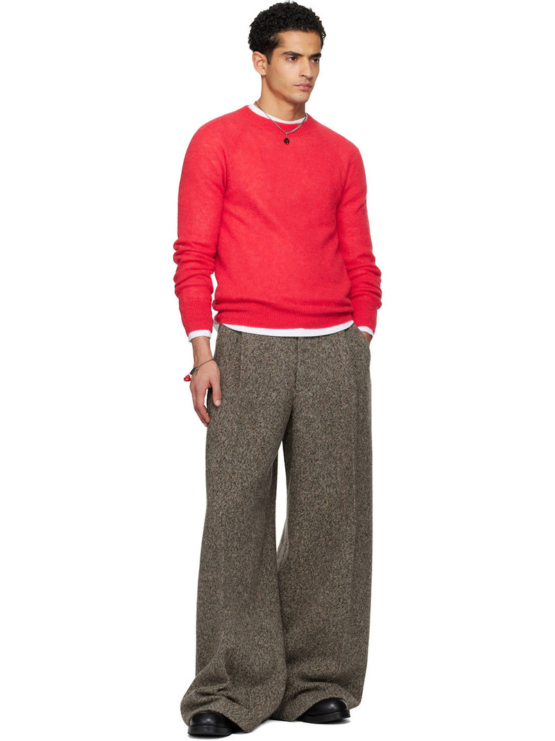 Dries Van Noten Red Alpaca Sweater outlook