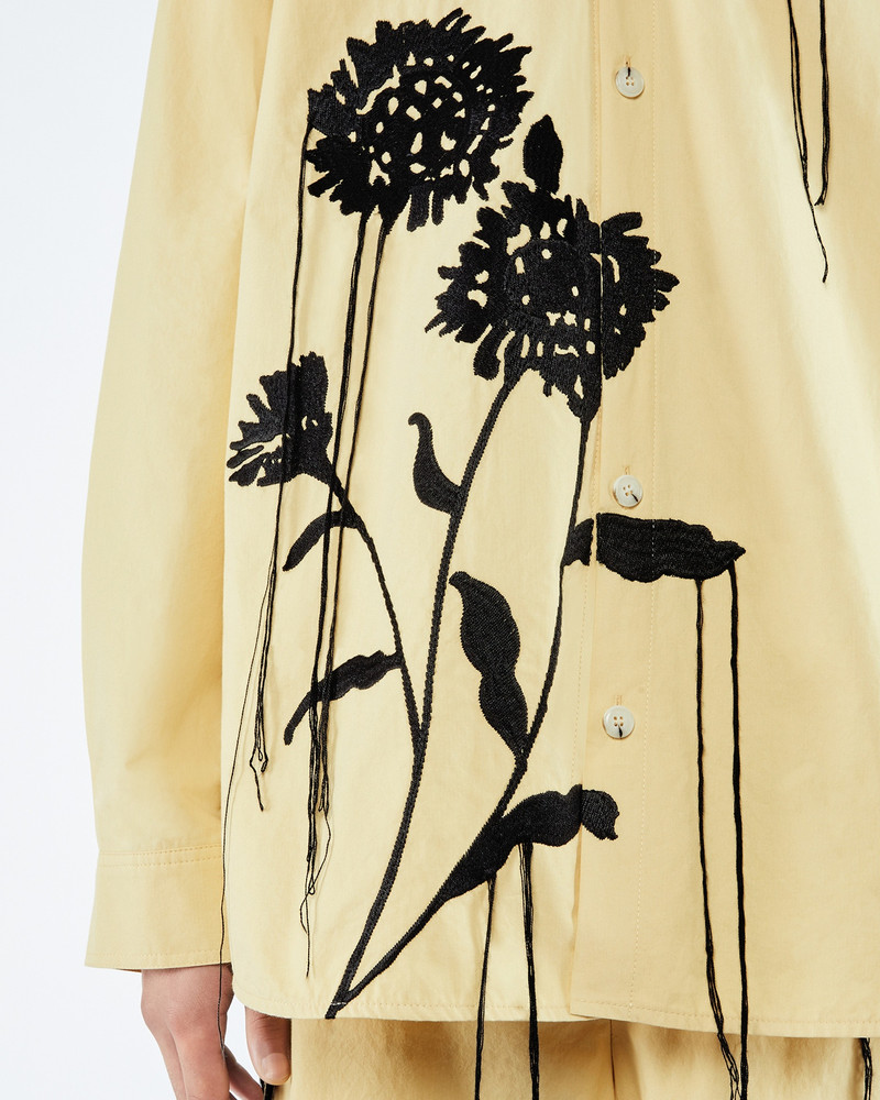 JARI - Embroidered poplin shirt - Vintage creme 6