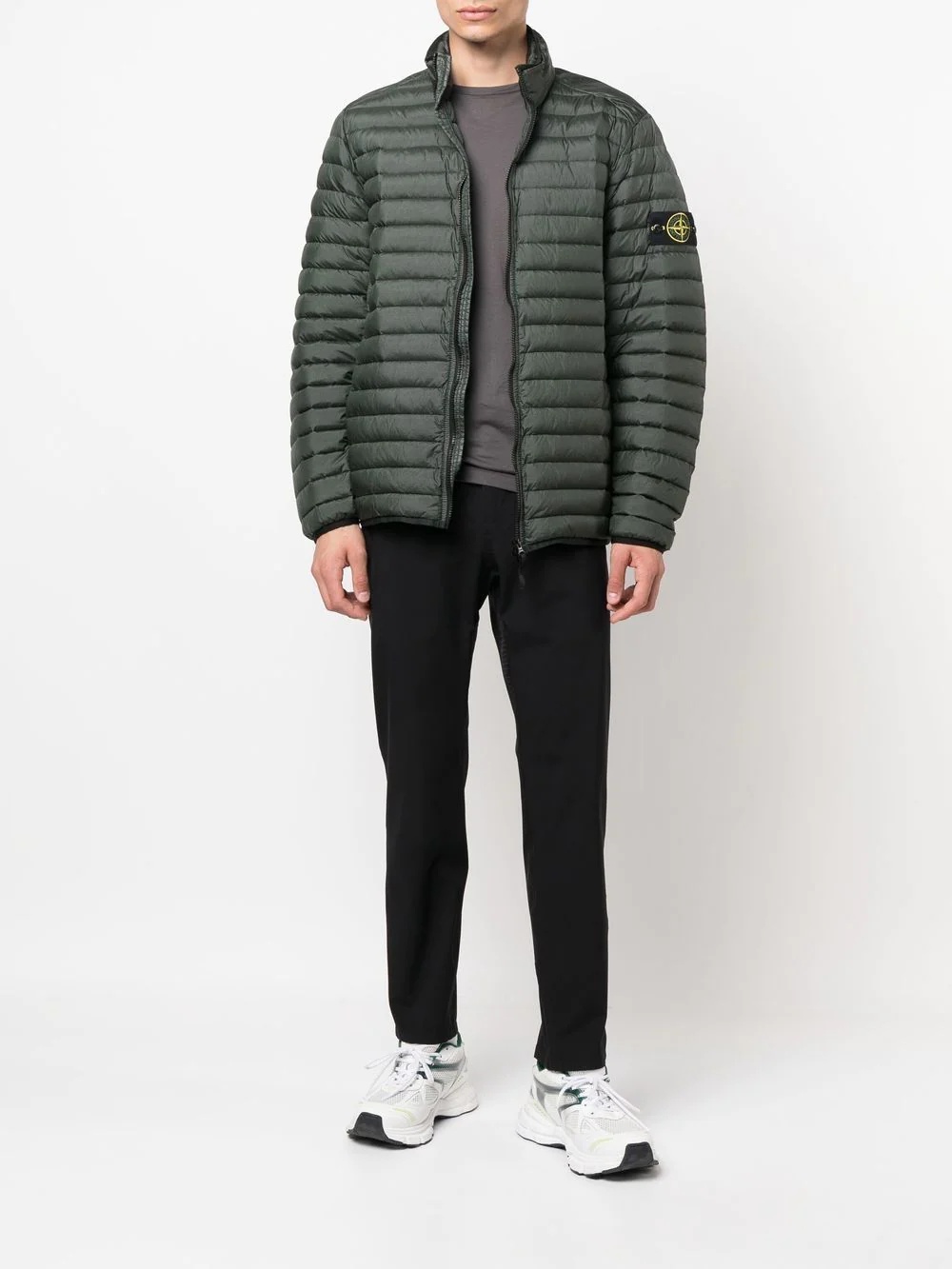 Compass-patch puffer jacket - 2