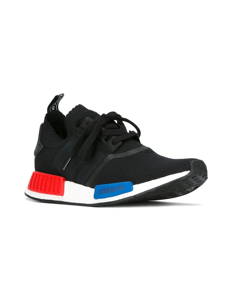adidas NMD R1 Primeknit OG "Black/Red/Blue" sneakers outlook