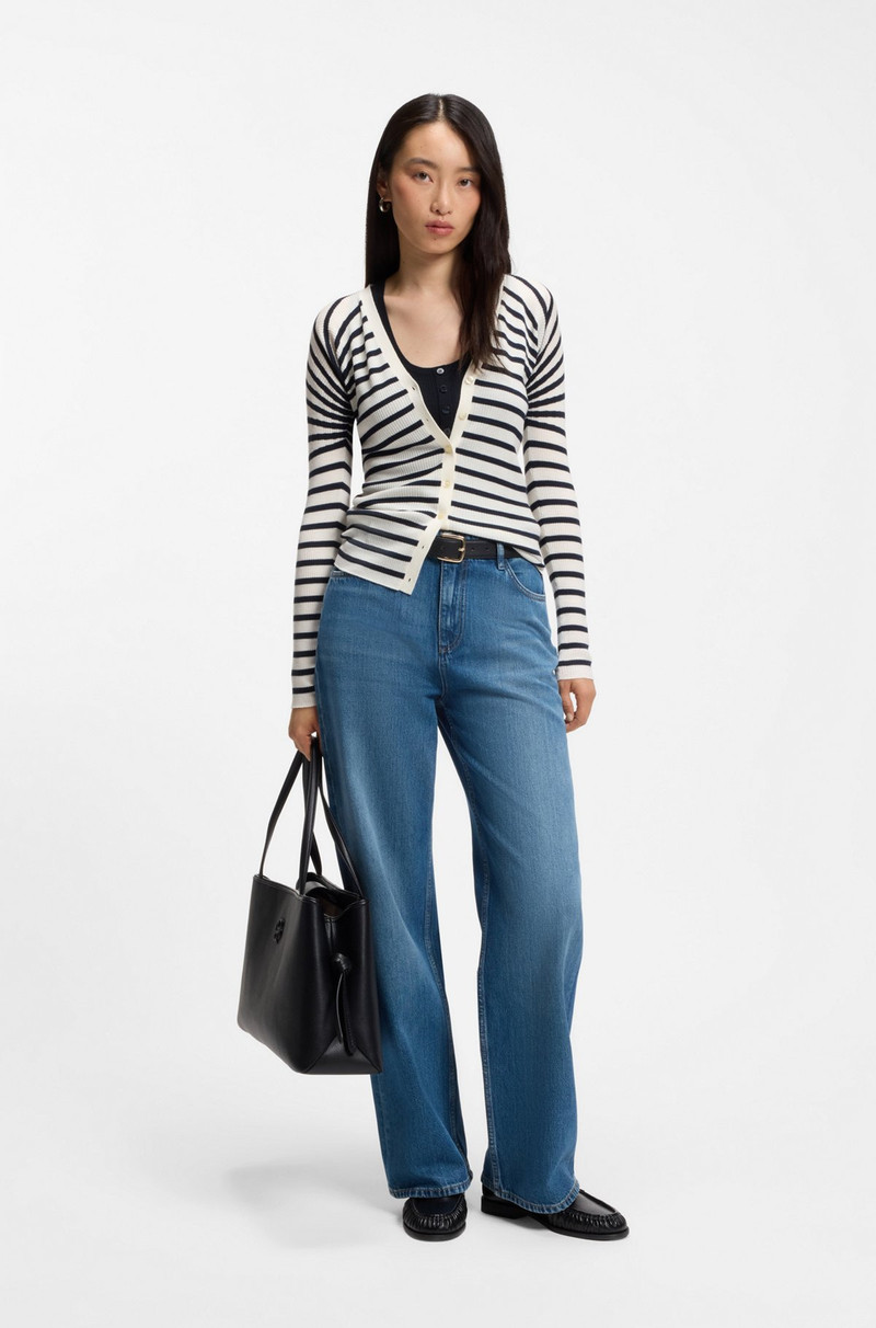 BOSS SLEEVELESS TOP IN RIB-KNIT MERINO WOOL outlook