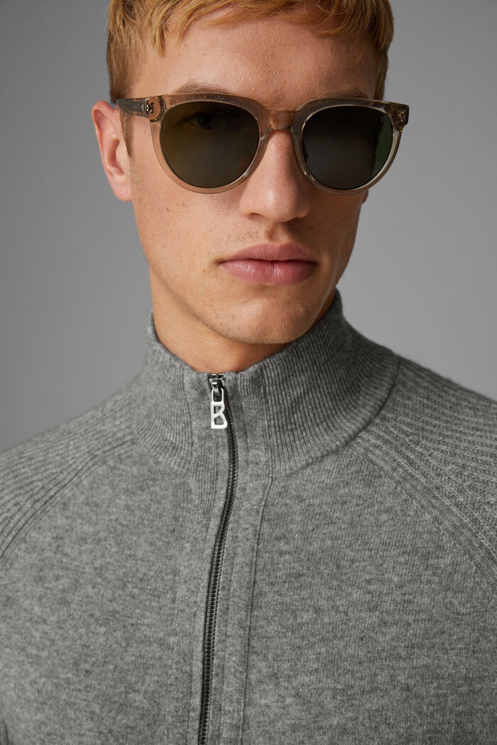 Dash Half-zipper knitted pullover in Gray - 4