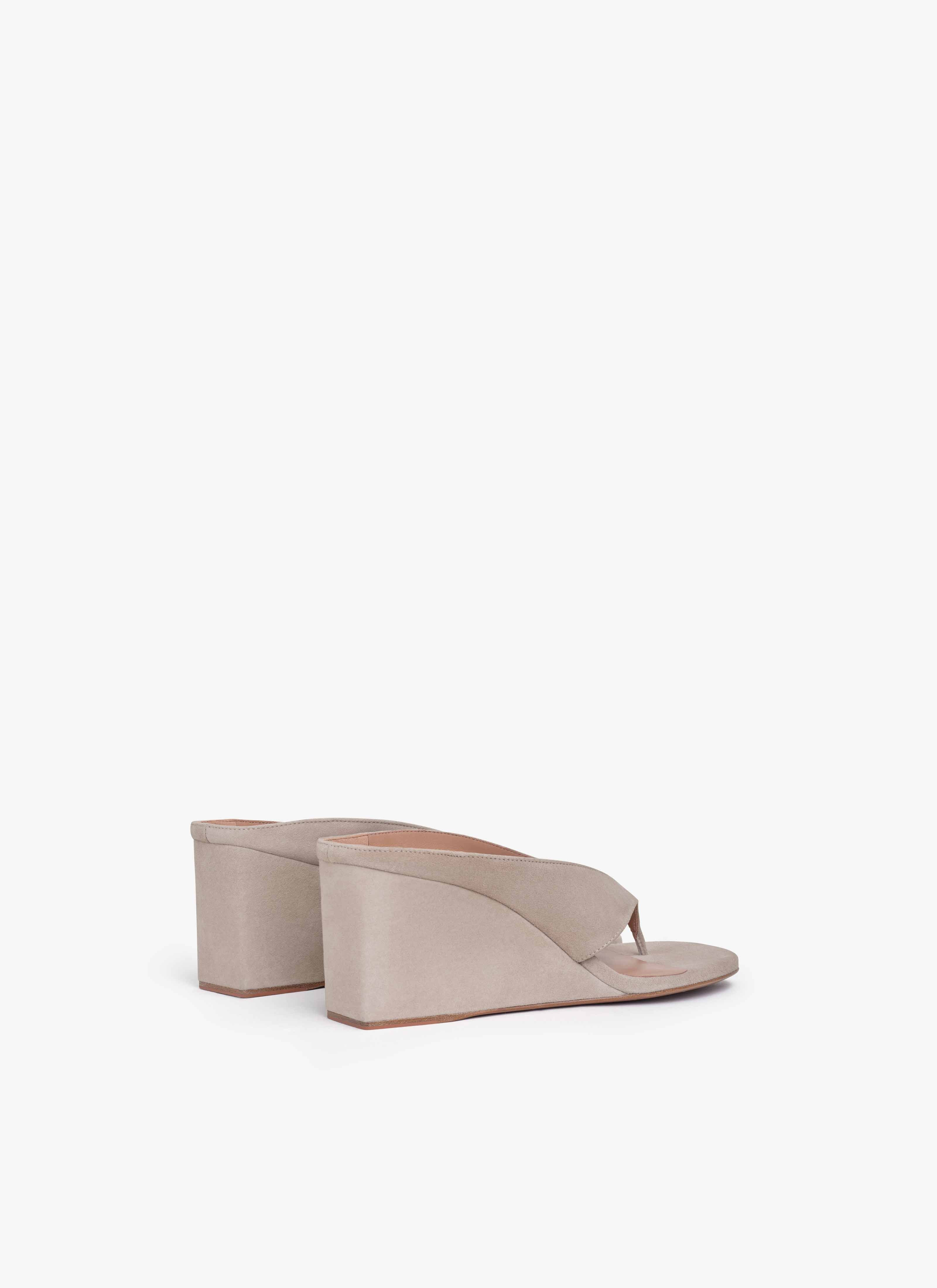 CUBE THONG MULES IN SUEDE GOATSKIN - 2