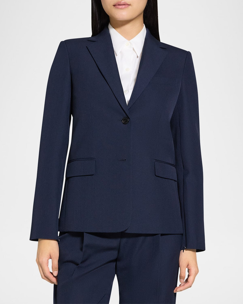Theory Two-Button Zip-Sleeve Jacket outlook