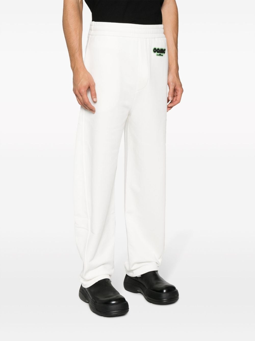 logo-patch cotton track pants - 5