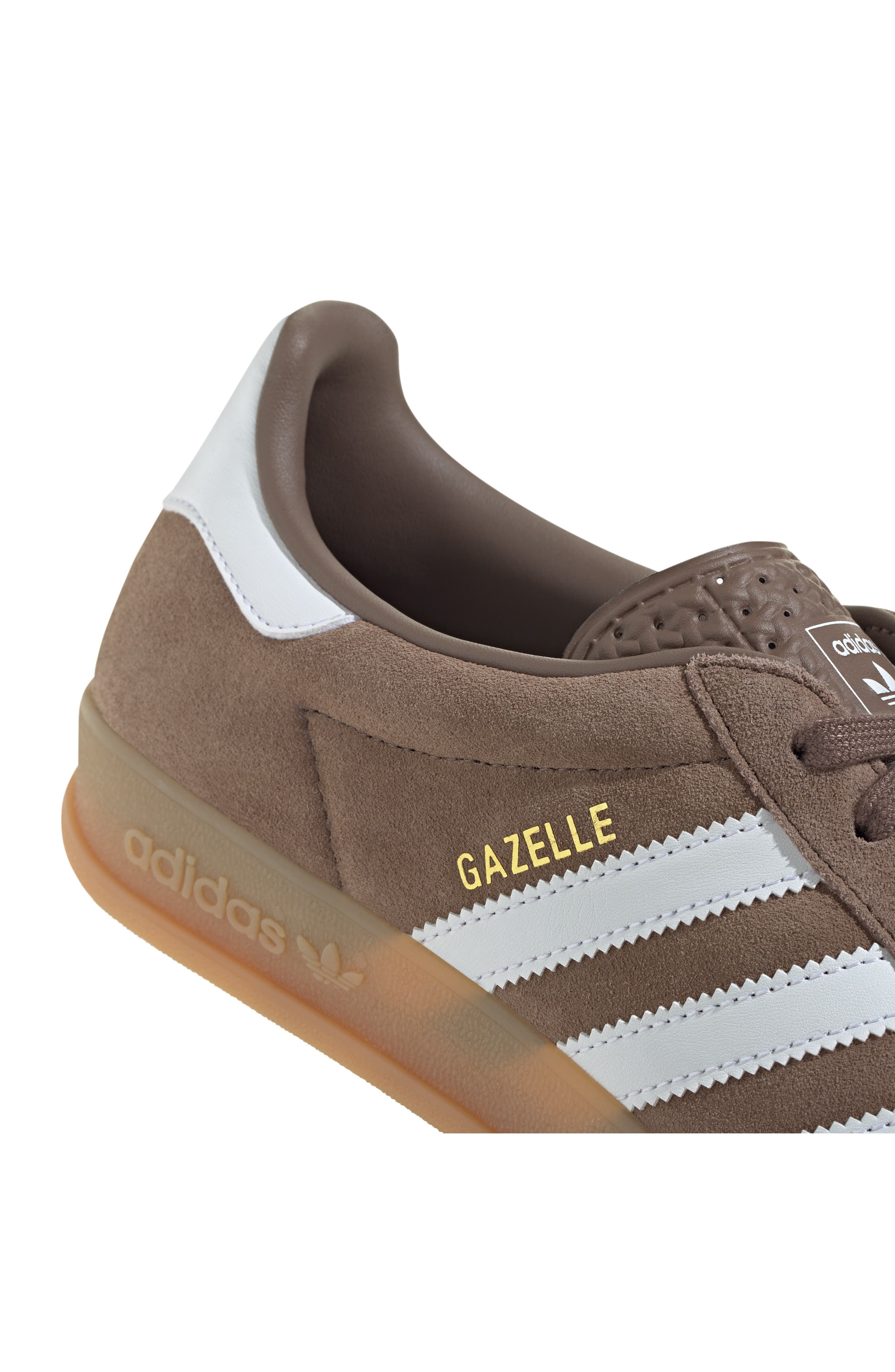 adidas Gazelle Indoor Sneaker in Earth Strata/white/gold at Nordstrom - 7