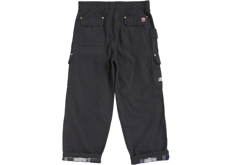 Supreme Supreme Dickies Flannel Lined Cargo Pant Black outlook
