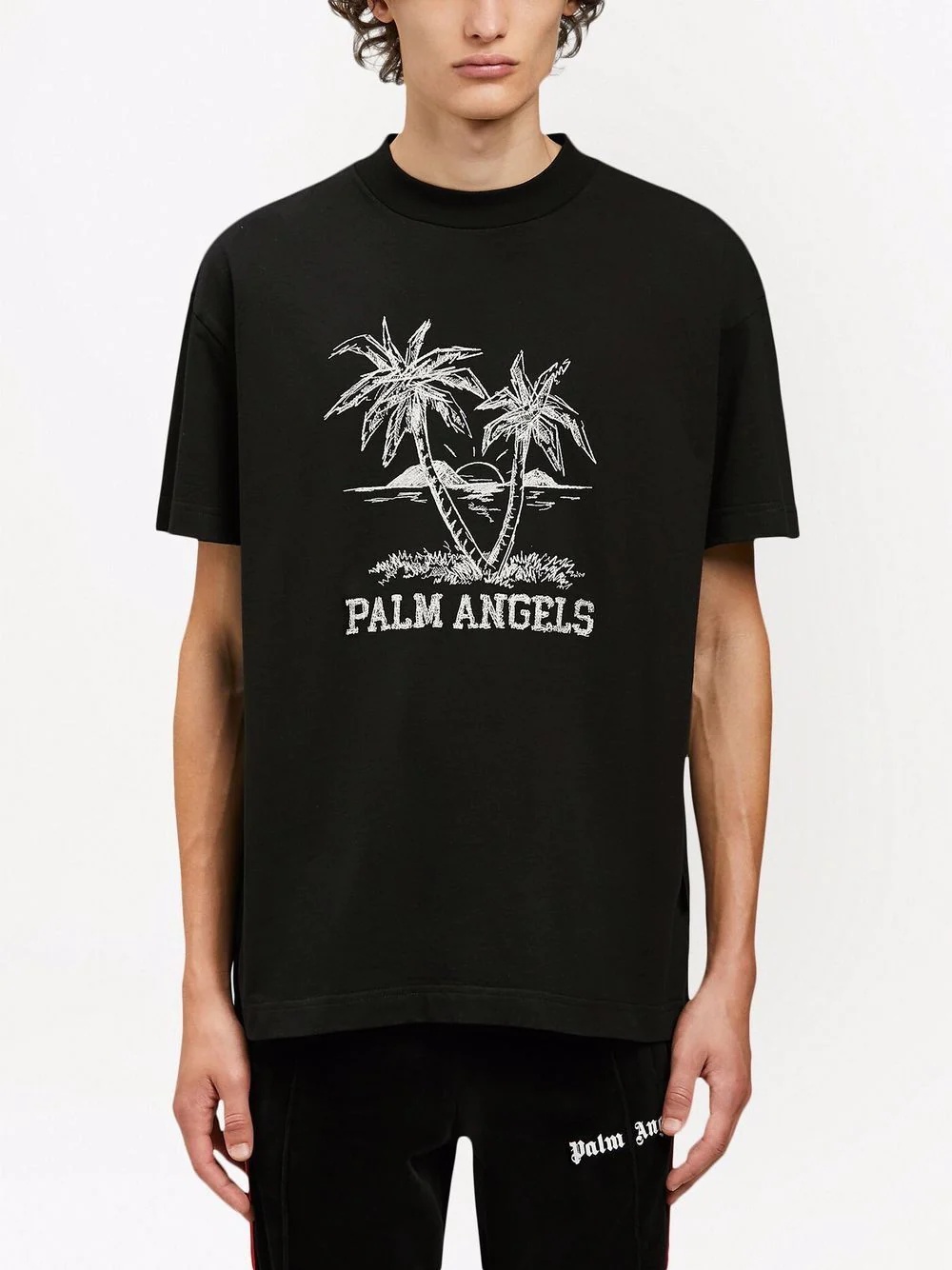 Sunset Palms-print T-shirt - 3