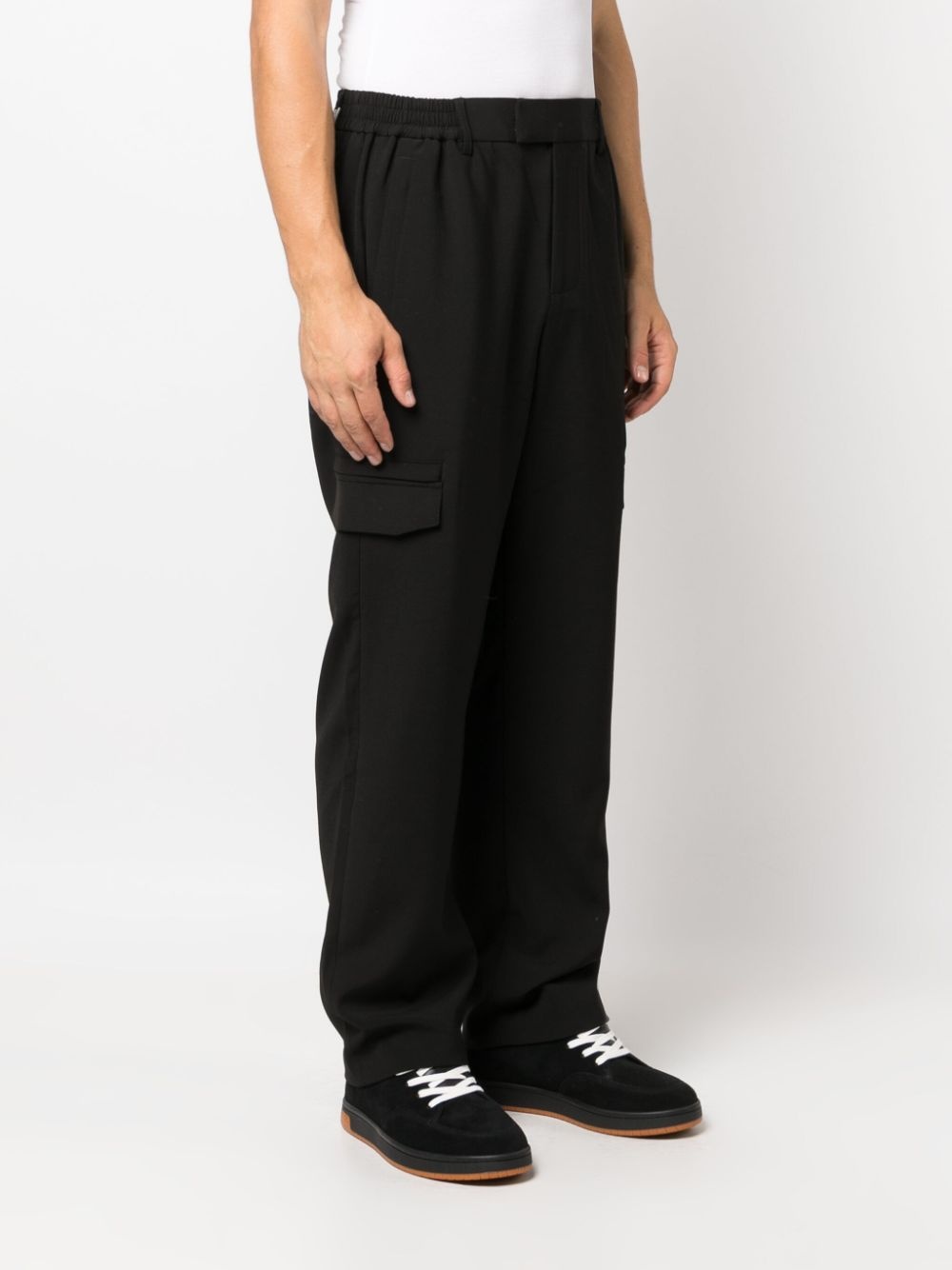 cargo-pocket straight-leg trousers - 3