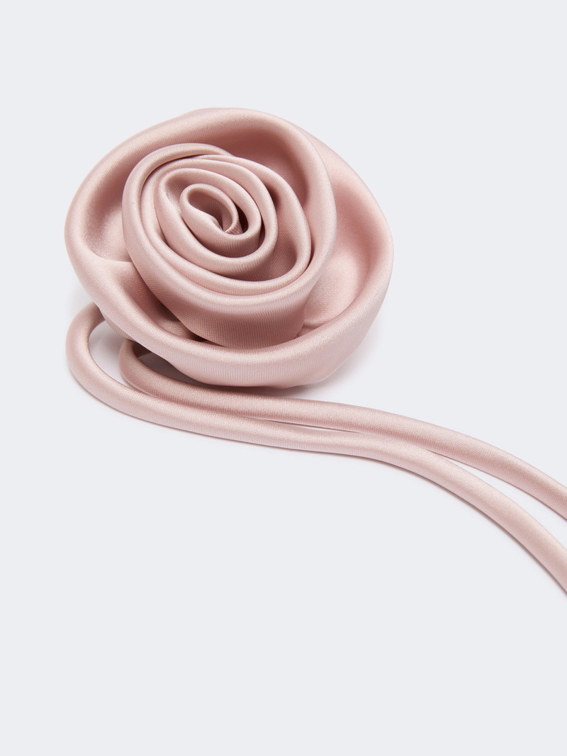 Max Mara MOSCHEA Satin flower brooch - PINK outlook