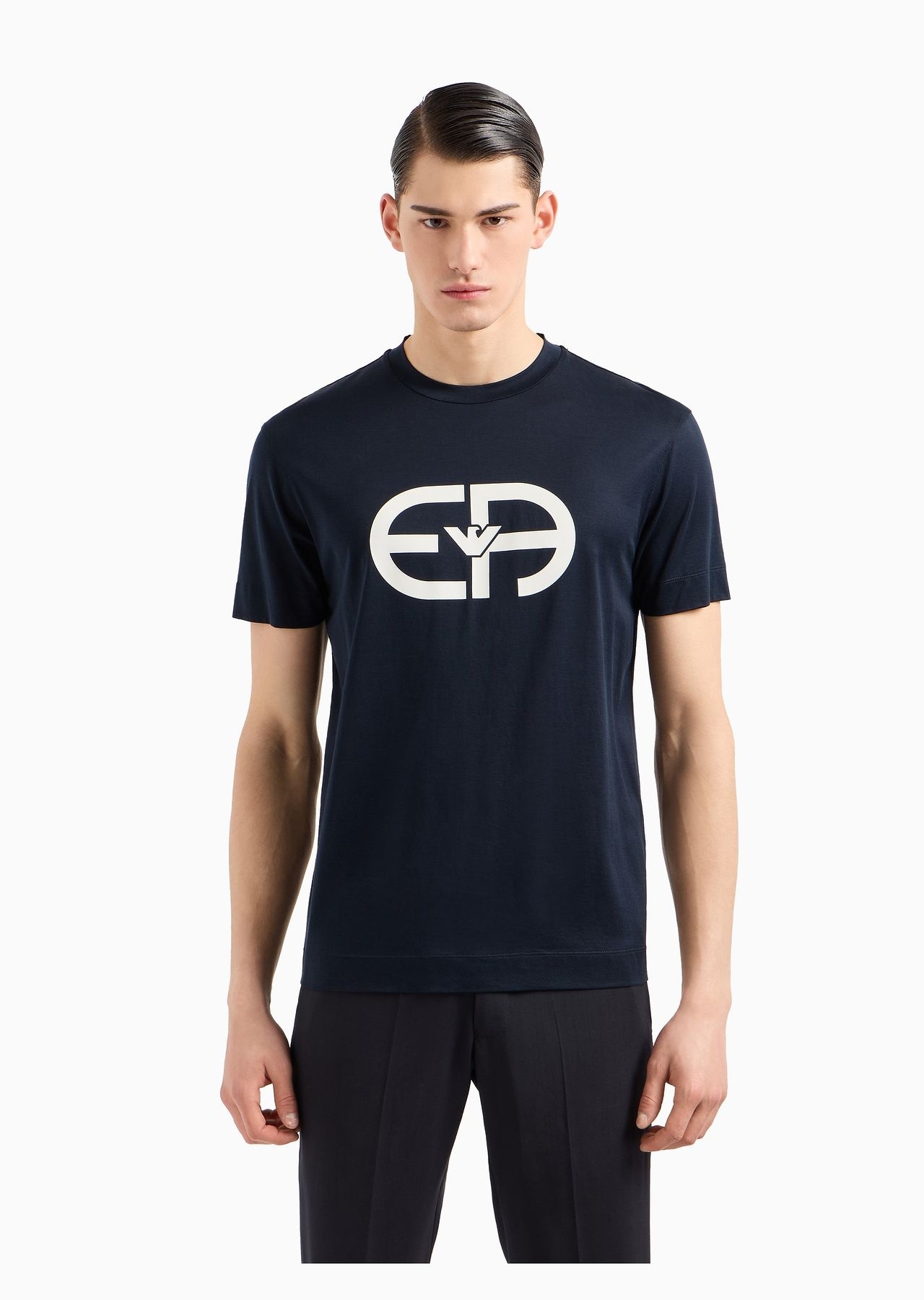 ASV Lyocell-blend jersey T-shirt with oversized EA logo - 2