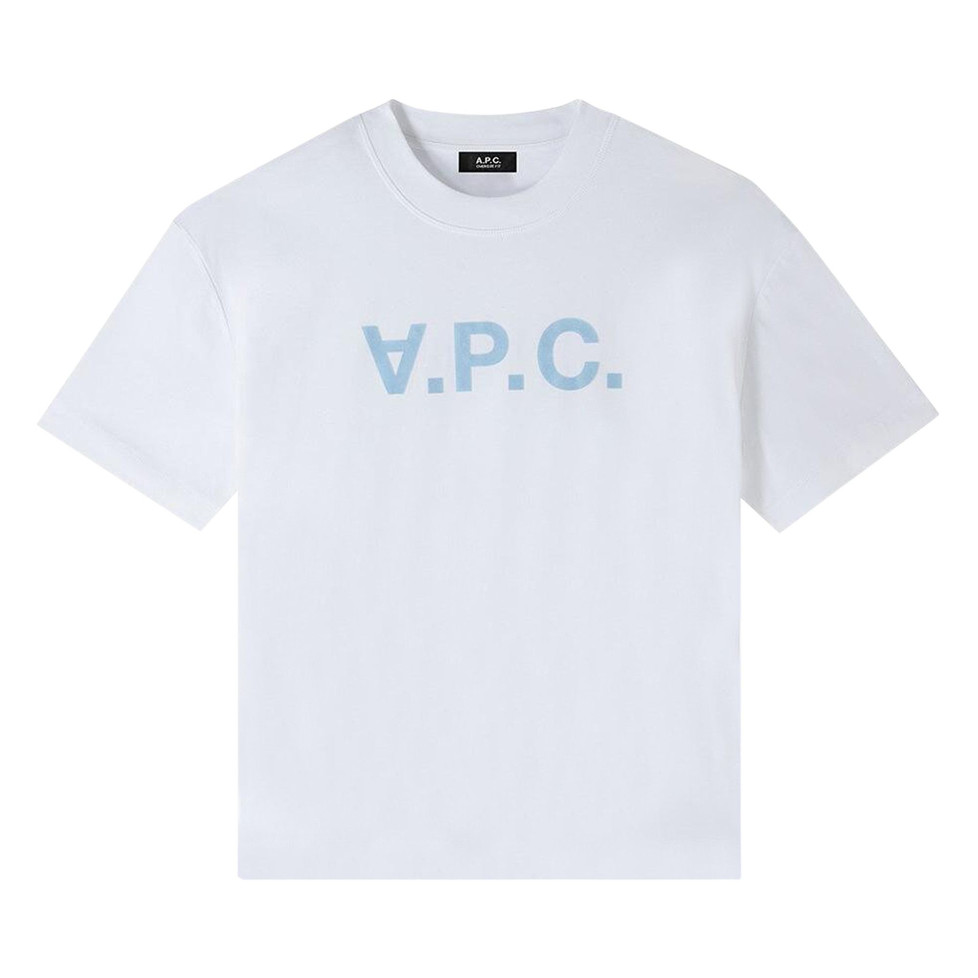 A.P.C. Oversize Grand T-Shirt 'White/Blue' - 1