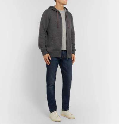 Loro Piana Mélange Cashmere-Blend Zip-Up Hoodie outlook