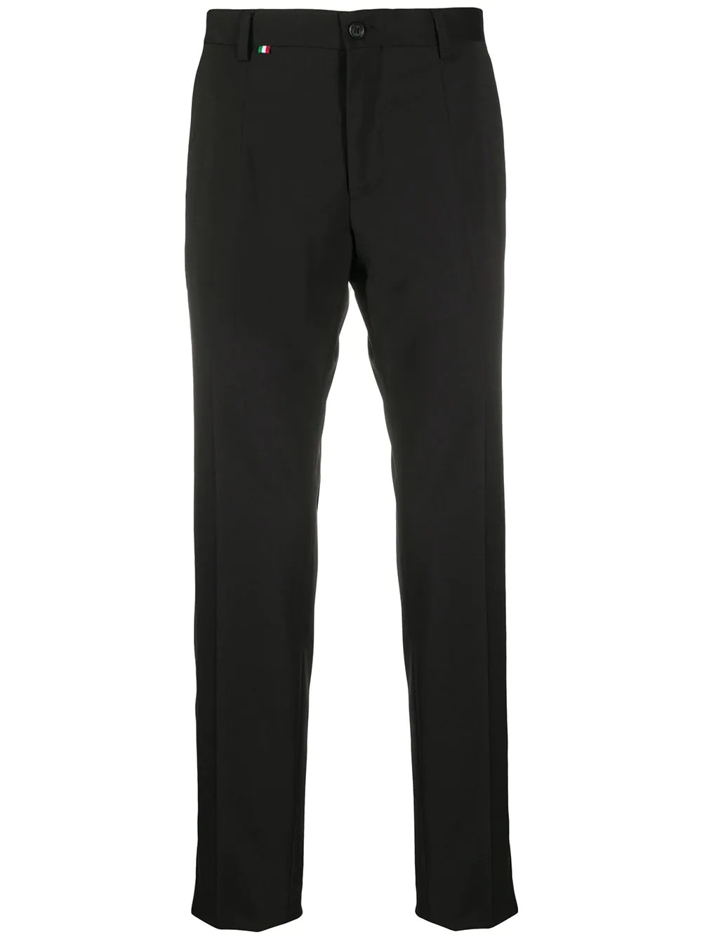 plain slim-fit trousers - 1