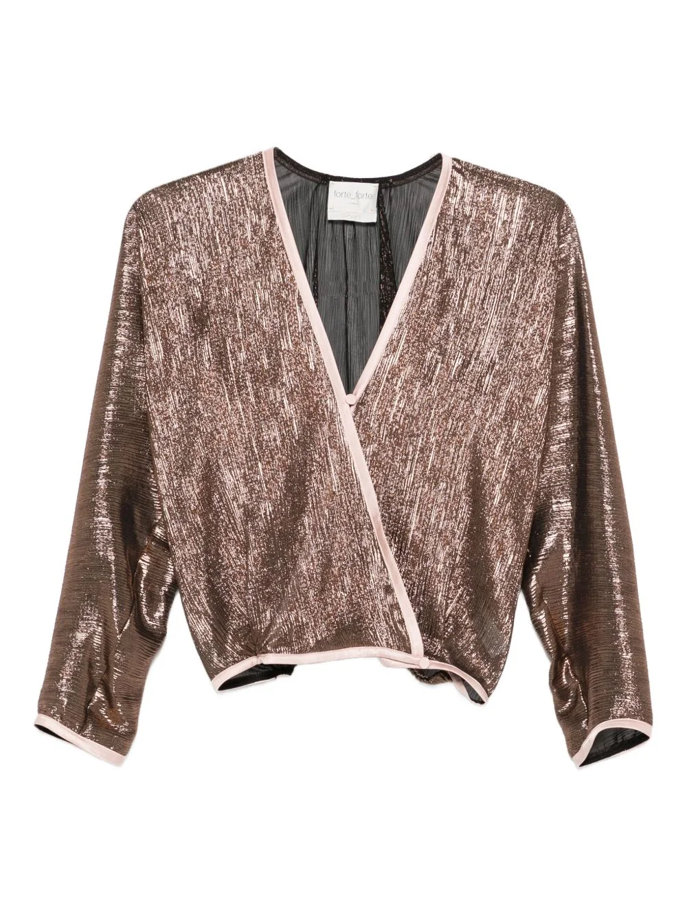 metallic wrap-effect top - 1