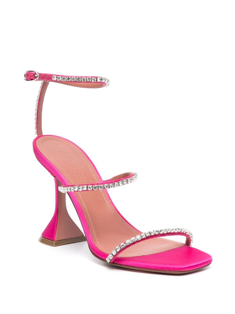 Amina Muaddi Gilda 95mm crystal-embellished sandals outlook