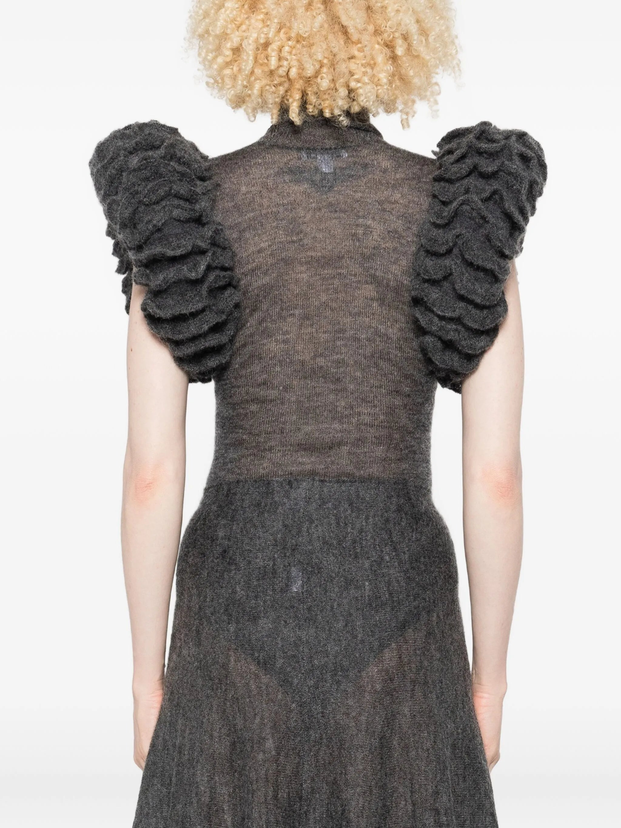 Alaïa Ruffled High-neck Bodysuit - 2
