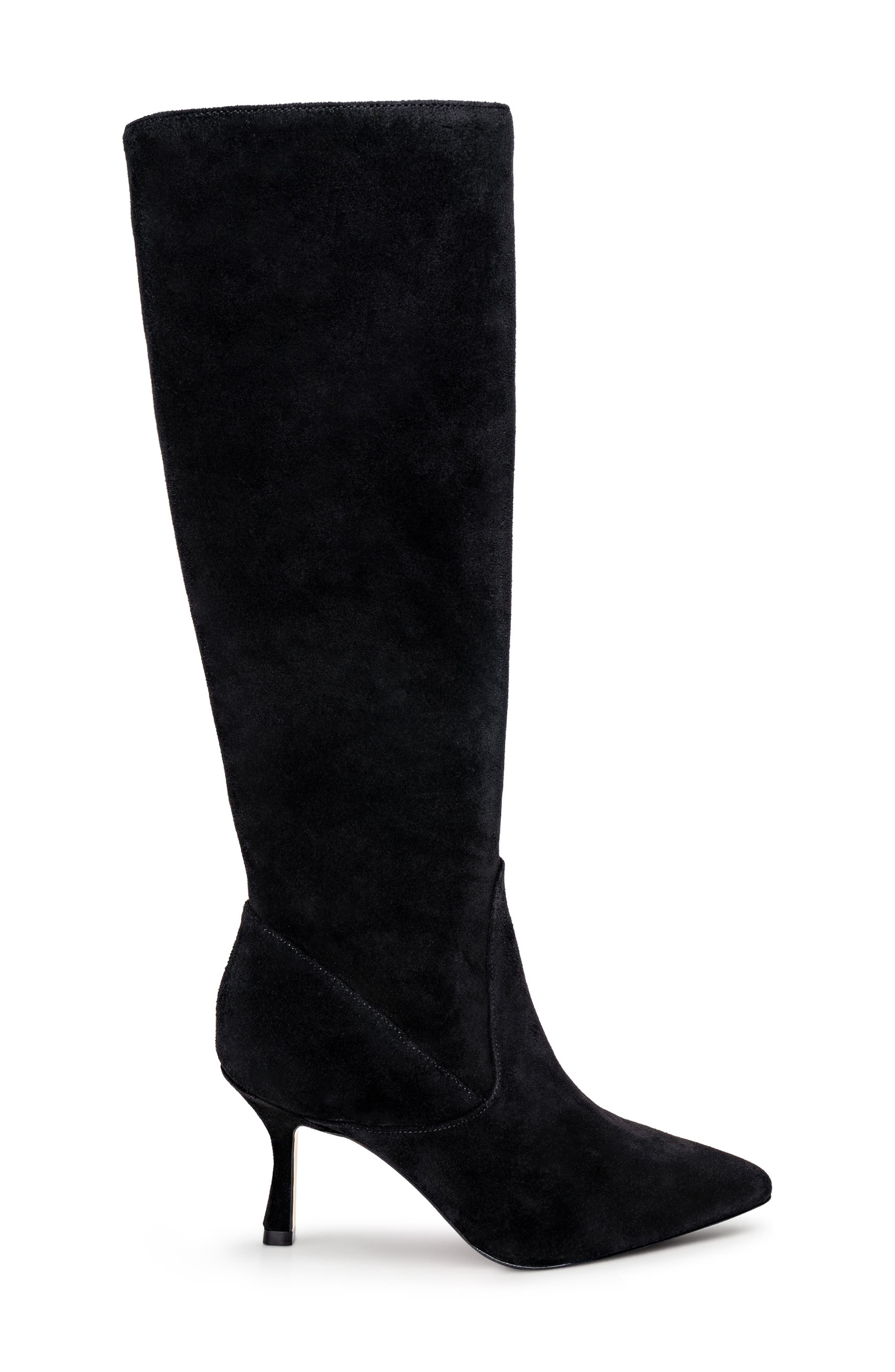 L'AGENCE Marya Knee High Boot in Black Suede at Nordstrom - 3