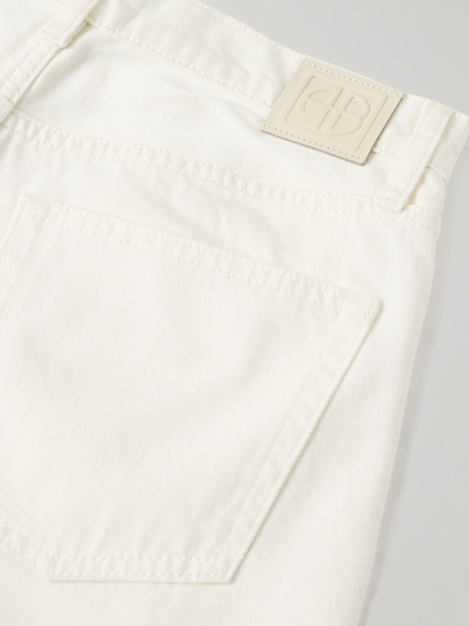 Manon high-rise straight-leg recycled jeans Ecru - 5