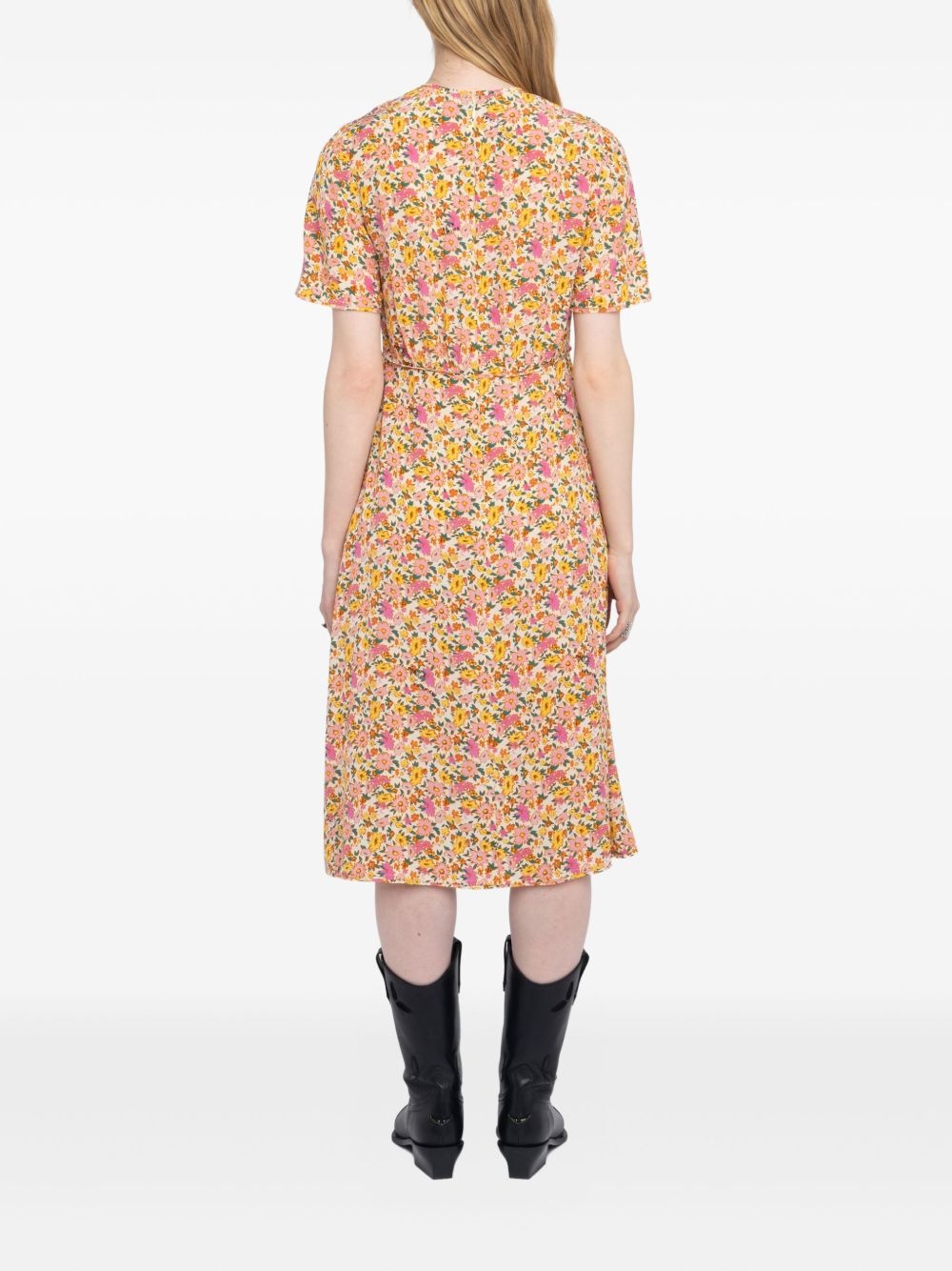 Rhodral floral-print midi dress - 4